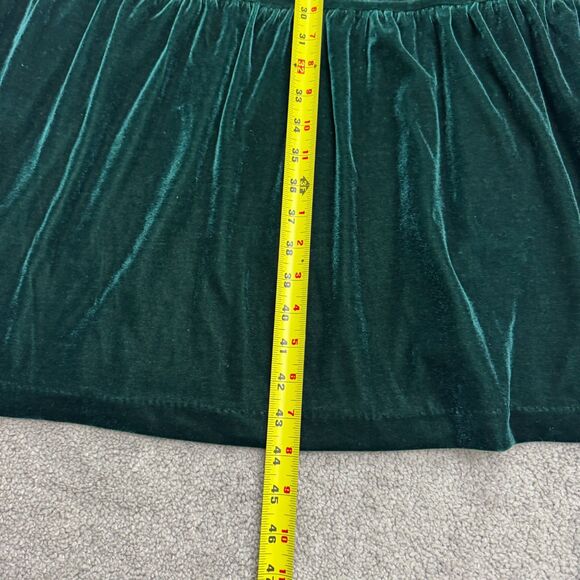J.Crew Factory Velvet Sleeveless Tiered Midi Dress Women 8 Green Ruffle Neck NWT - Picture 10 of 15